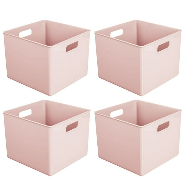 Collapsible Fabric Cube Storage Bins Open Storage Bins Cube Storage Bins Shelf Organizer for Closet Toy Box Container Organizer Small Colors Storage Trays Pantry Organization Storage Pink 